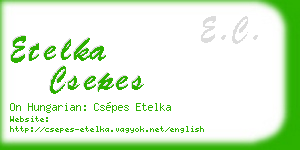 etelka csepes business card